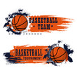 Basketball sport game grunge banner