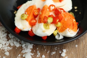 Sticker - salad spicy with salted egg