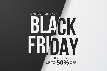 Wall Mural - black friday sale banner. vector illustration