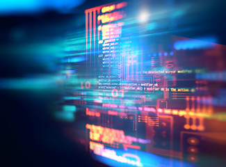 Programming code abstract technology background of software developer and  Computer script