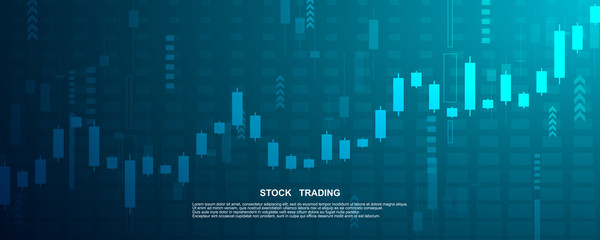 Poster - Candle stick graph chart in financial market , Forex trading graphic concept.Stock exchange market, investment, finance and trading. Trading platform. Vector illustration.