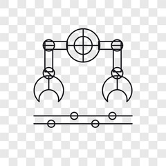 Poster - Robot vector icon isolated on transparent background, Robot logo design