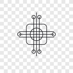 Poster - Artificial intelligence vector icon isolated on transparent background, Artificial intelligence logo design