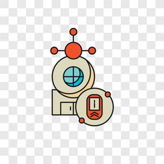 Poster - Smart home vector icon isolated on transparent background, Smart home logo design
