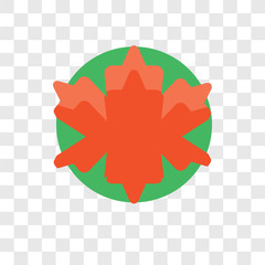 Wall Mural - maple leaf vector icon isolated on transparent background, maple leaf logo design