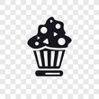 Cupcake vector icon isolated on transparent background, Cupcake logo design