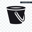 Paint Bucket vector icon isolated on transparent background, Paint Bucket logo design