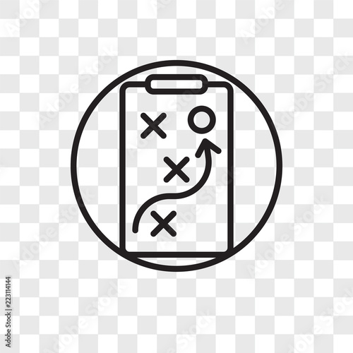Fotografía Tactics vector icon isolated on transparent background, Tactics logo design