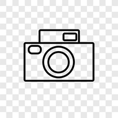 Poster - Camera vector icon isolated on transparent background, Camera logo design