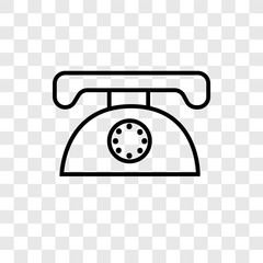 Poster - Telephone vector icon isolated on transparent background, Telephone logo design