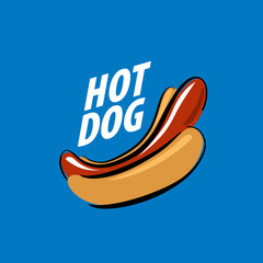 Wall Mural - vector logo hot dog