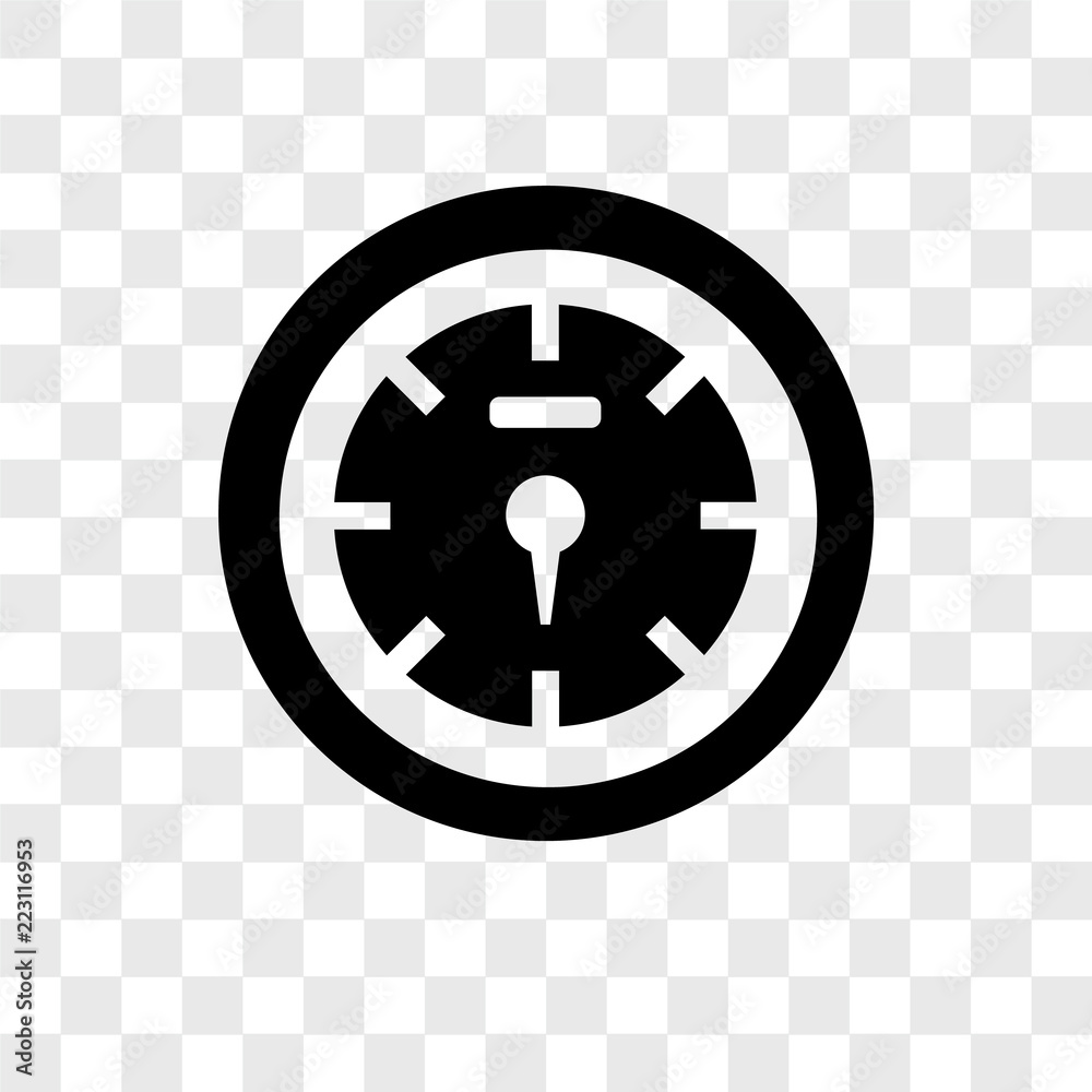 chronometer icons isolated on transparent background. Modern and ...