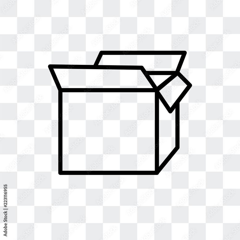open box icon isolated on transparent background. Modern and editable open  box icon. Simple icons vector illustration. Stock Vector | Adobe Stock, image size:1000x1000