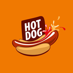 Sticker - vector logo hot dog