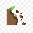 landslide icon on transparent background. Modern icons vector illustration. Trendy landslide icons