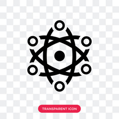 Wall Mural - Nuclear vector icon isolated on transparent background, Nuclear logo design
