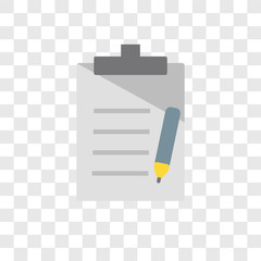 Poster - clipboards vector icon isolated on transparent background, clipboards logo design