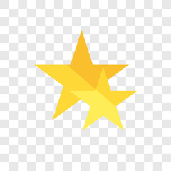 Poster - Star vector icon isolated on transparent background, Star logo design