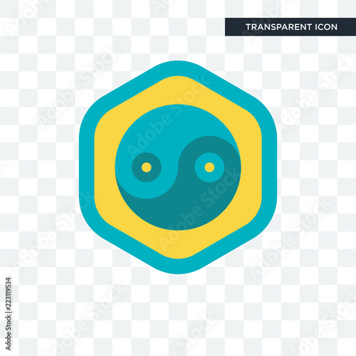 Fotografie, Obraz Yin yang vector icon isolated on transparent background, Yin yang logo design