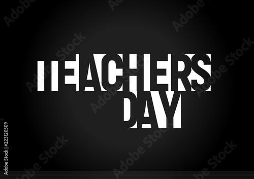 Happy Teachers Day Vector Text Education Holiday Day Banner
