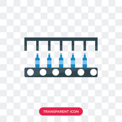 Poster - Conveyor vector icon isolated on transparent background, Conveyor logo design