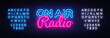 © Ivan - On Air Radio neon sign vector. On Air Radio Design template neon sign, light banner, neon signboard, nightly bright advertising, light inscription. Vector illustration. Editing text neon sign