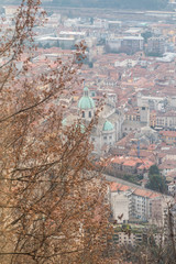 Wall Mural - Aerial view on the Duomo of Como