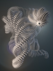 Poster - Abstract modern shape out of focus. 3d rendering