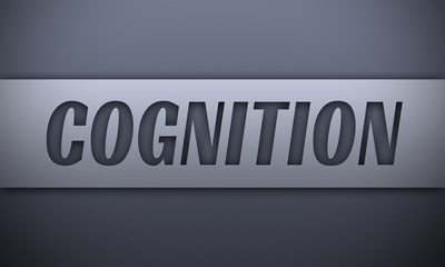 cognition - word on silver background