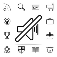 Poster - off-sound mark icon. web icons universal set for web and mobile