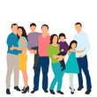 © zolotons - isolated, set, flat style crowd of people