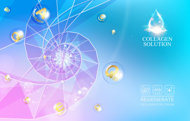 Poster - Abstract science design with polygons and triangles. Vector illustration.