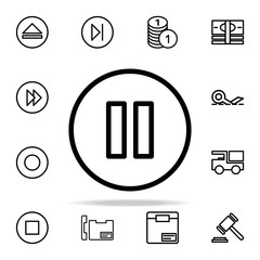 Poster - pause sign in a circle icon. web icons universal set for web and mobile