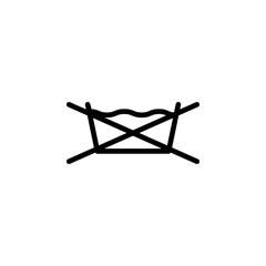 Poster - not wash icon. Element of laundry icon for mobile concept and web apps. Thin line not wash icon can be used for web and mobile
