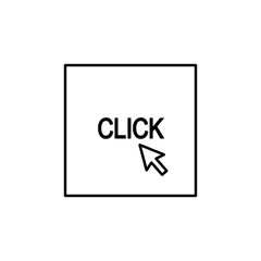 Poster - cursor click icon. Element of online and web for mobile concept and web apps icon. Thin line icon for website design and development, app development. Premium icon