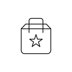 Poster - selected package. Element of online shopping icon for mobile concept and web apps. Thin line selected package can be used for web and mobile