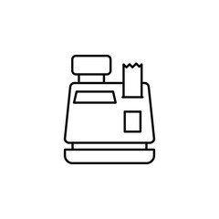 Poster - cashbox. Element of online shopping icon for mobile concept and web apps. Thin line cashbox can be used for web and mobile