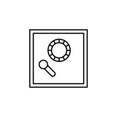 Poster - safe. Element of online shopping icon for mobile concept and web apps. Thin line safe can be used for web and mobile
