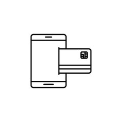 Poster - subtraction smartphone. Element of online shopping icon for mobile concept and web apps. Thin line subtraction smartphone can be used for web and mobile