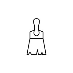 Poster - construction brush concept line icon. Simple element illustration. construction brush concept outline symbol design from construction tool set. Can be used for web and mobile UI/UX