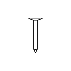 Poster - carpenter nail concept line icon. Simple element illustration. carpenter nail concept outline symbol design from construction tool set. Can be used for web and mobile UI/UX