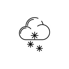 Poster - cloud of snow concept line icon. Simple element illustration. cloud of snow concept outline symbol design from Winter set. Can be used for web and mobile UI/UX