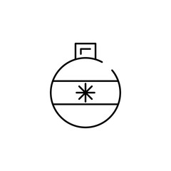 Poster - christmas ball concept line icon. Simple element illustration. christmas ball concept outline symbol design from Winter set. Can be used for web and mobile UI/UX