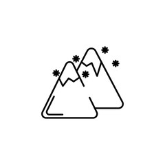 Poster - Mountain Snow concept line icon. Simple element illustration. Mountain Snow concept outline symbol design from Winter set. Can be used for web and mobile UI/UX