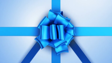 opening beautiful gift box with ribbons and big bow. 5 videos in 1. unpacking gift 3d animation elem