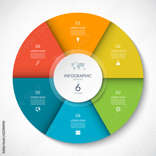 Photographie Vector infographic circle