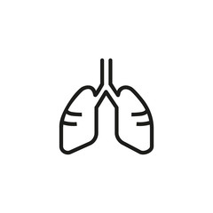 Wall Mural - Lungs line icon. Breath, body, organ. Health care concept. Can be used for topics like anatomy, respiratory, medical examination