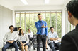 © somchaikhun - entrepreneurs or  manager teach and meeting to employee and discussion for business.
