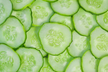Cucumber Slices Texture Background