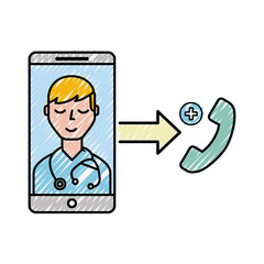 Poster - smartphone doctor service telephone online